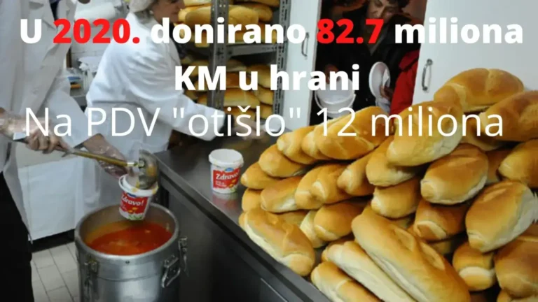 PDV NA SVE: Za godinu uplatili 12 miliona KM poreza na doniranu hranu