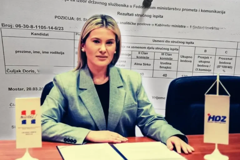 GOT A DEGREE IN TOURISM TO WORK IN TRANSPORT Andrijana Katić hired the president of a HDZ BiH City Board Mostar