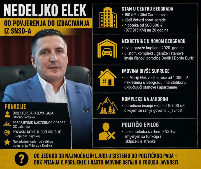Nedeljko Elek – od nekretnina u istoj zgradi s Dodikom u Beogradu do izbacivanja iz SNSD-a