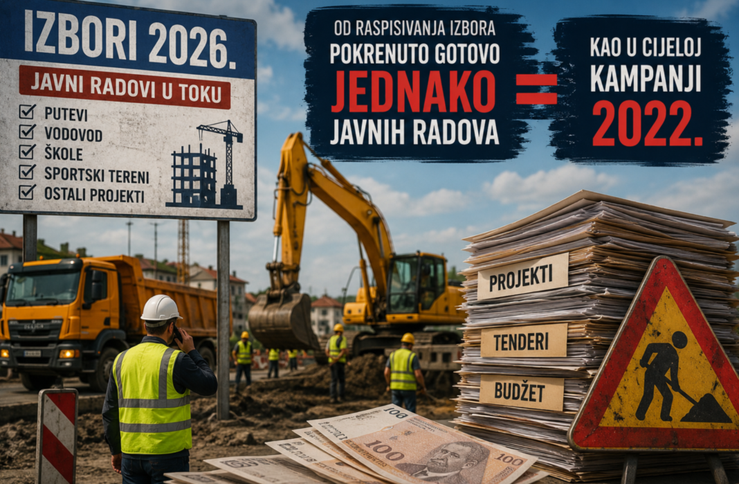 PREDIZBORNA OFANZIVA JAVNIM NOVCEM: Za nekoliko sedmica radova kao tokom cijele kampanje 2022. godine